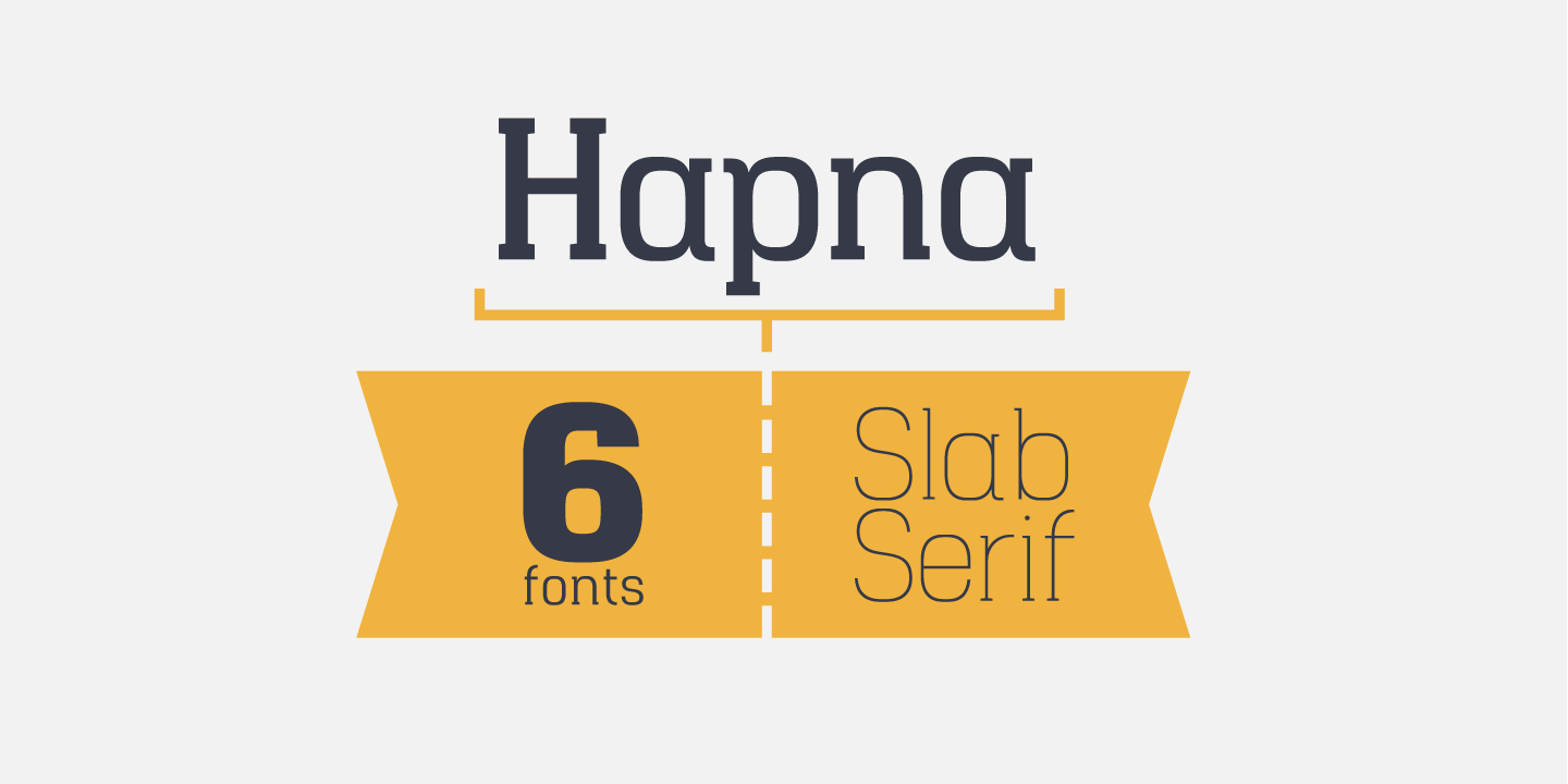 Ejemplo de fuente Hapna Slab Serif